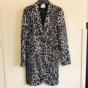 Animal print blazer EUC